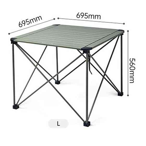 Складной стол Naturehike CNK2450JJ013, L, алюминий, серый Ровно