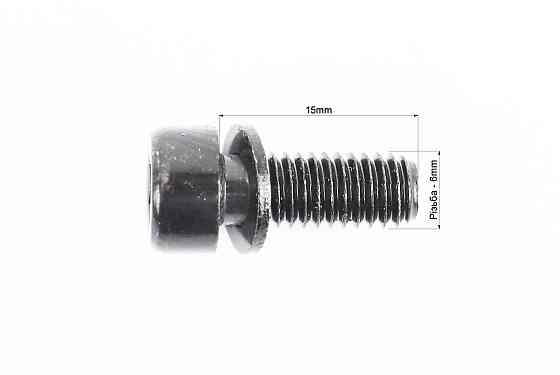Болт гальмівного супорта M6x15мм, під шестигранник 5мм, чорний Київ