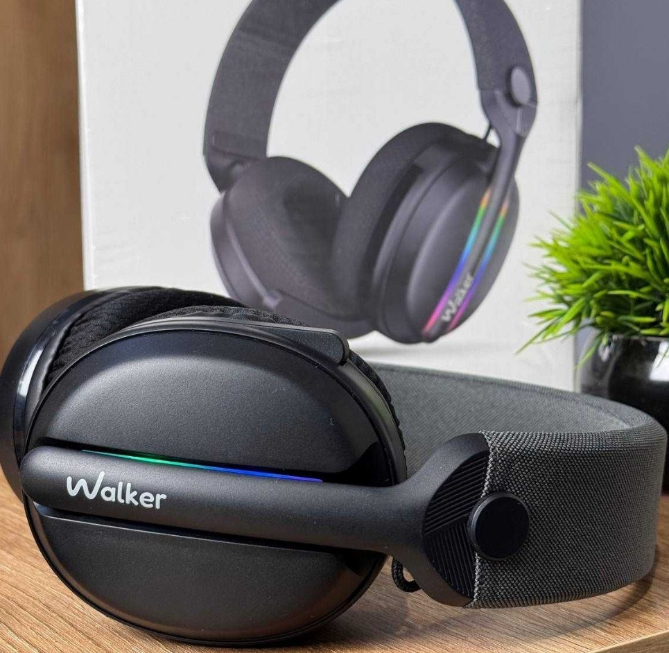 Игровые Bluetooth наушники WALKER WBT-83 Black с микрофоном. Харьков - изображение 3