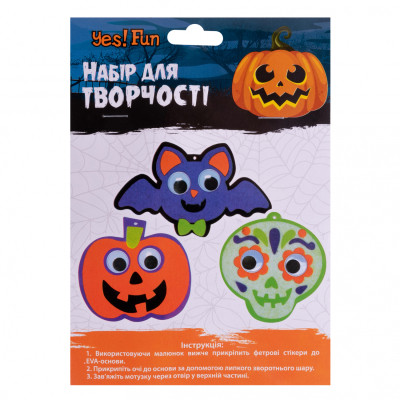 Набір для творчості YES! Fun Хелловін Герої свята 3 підвіски фетр EVA (974467) Вінниця - фото 2