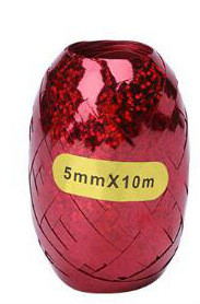 Лента для шариков с голограммой 5 мм на 10 м красный Киев - изображение 5