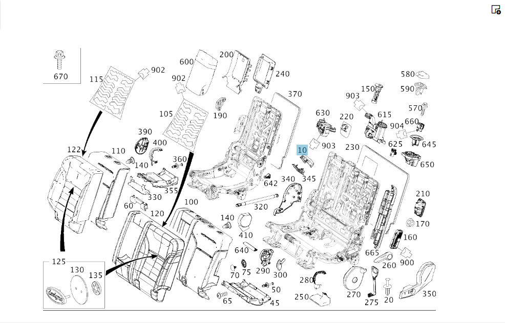 Mercedes-Benz  A1665450503 Кришка роз'єму проводки заднього сидіння GL/GLS X166 Одесса - изображение 2