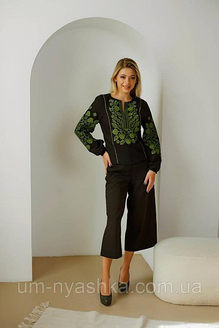 Жіноча вишиванка натуральна "Владана чорна" р.S-XL Кривий Ріг - фото 5