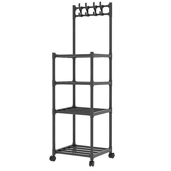 Кухонный стеллаж на колесах,4 полки,130х42х34см SBR Киев