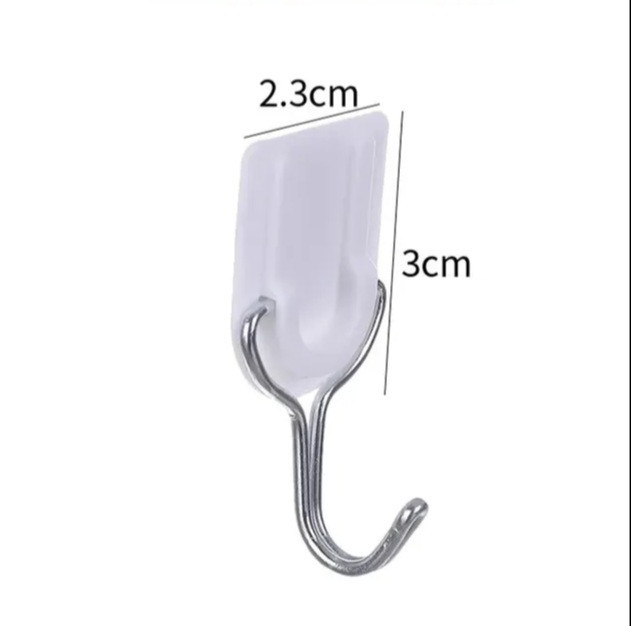 Крючки на скотче набор 6 штук 2,3 на 3 см белый Киев - изображение 3