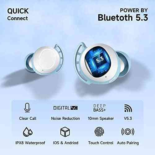 Бездротові TWS навушники FAMOO U-Air Bluetooth 5.3, стерео з басами, вологозахист IPX8, автономність 42 год, Уцінка Київ