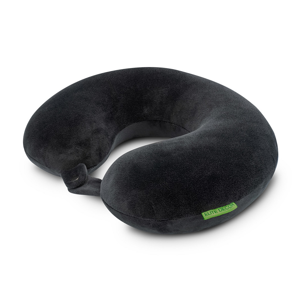 Подушка дорожня Comfort Trip PMF 001-1 305x285x100 чорна з кнопкою Дніпро - фото 7