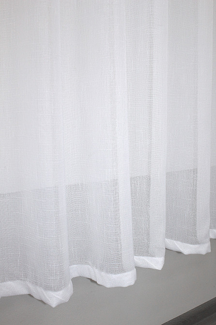 Тюль VR-Textil 115т Лен однотонный Белый 270х170 см (43-069) Киев - изображение 3