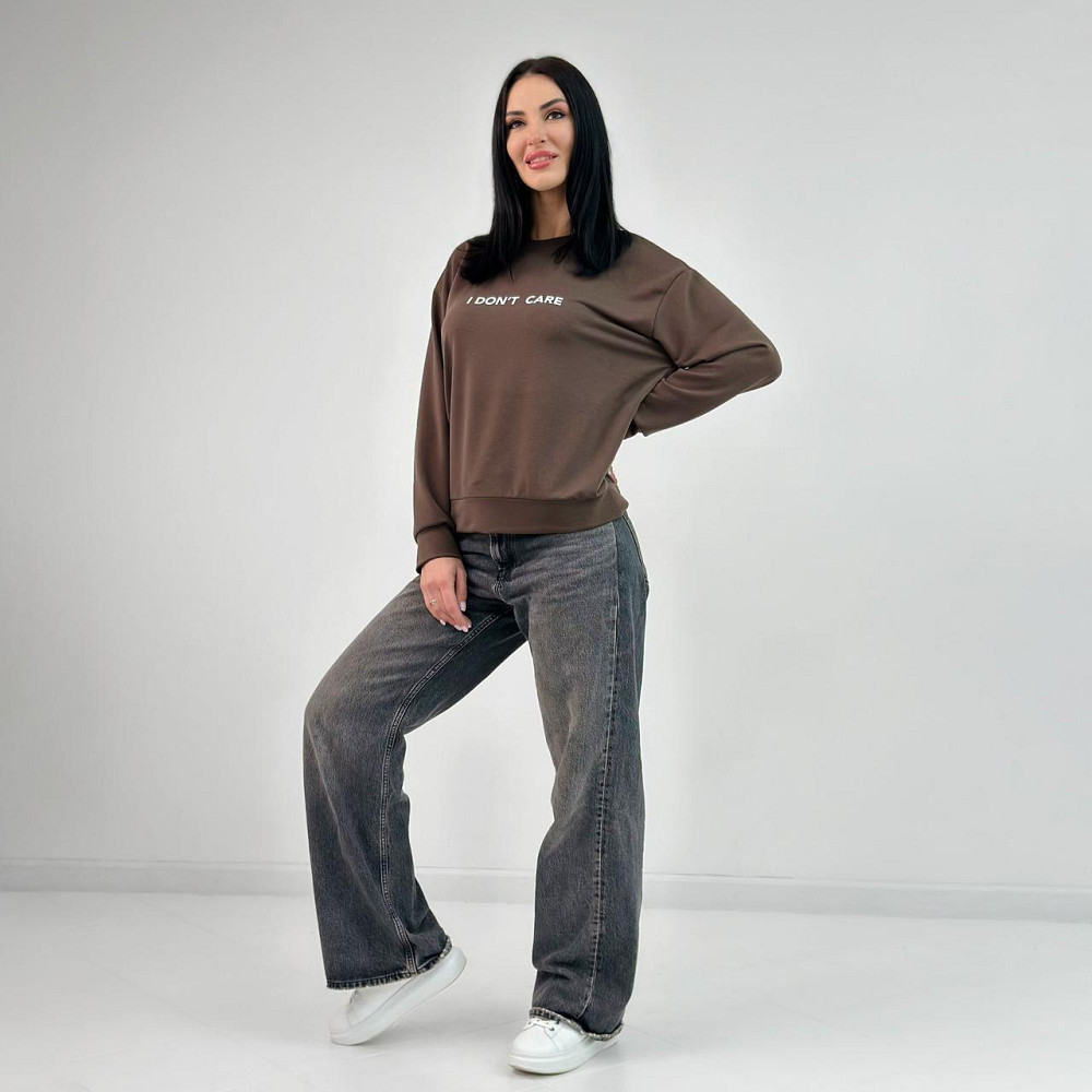Женский свитшот из двунитки I don`t care батал Киев - изображение 5