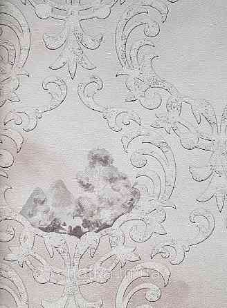 Обои винил на флизелине горячего тиснения DU&KA  Voyage1.06х10 вензель завитки белые виды природы на бежевом Киев