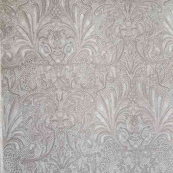 Шпалери метрові вінілові на флізелін Yuanlong Samsara метрові вензелі завитки структурні сірі сріблясті Київ