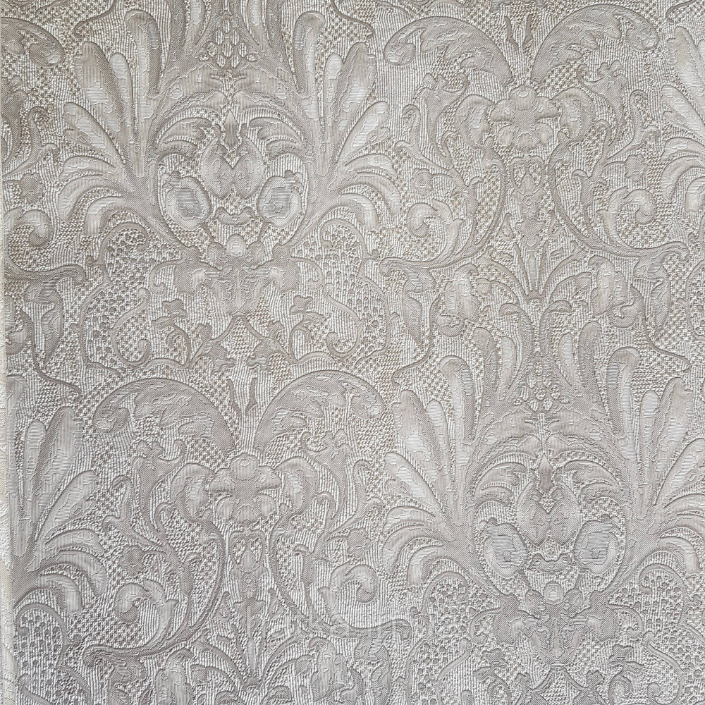 Шпалери метрові вінілові на флізелін Yuanlong Samsara метрові вензелі завитки структурні сірі сріблясті Київ - фото 1