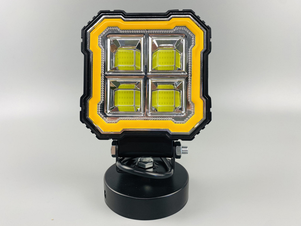 Фара LED квадратна, 32W біле та жовте світло, 112 мм х 128 мм х 37 мм (ширина). 9-60V. Мукачево - фото 1