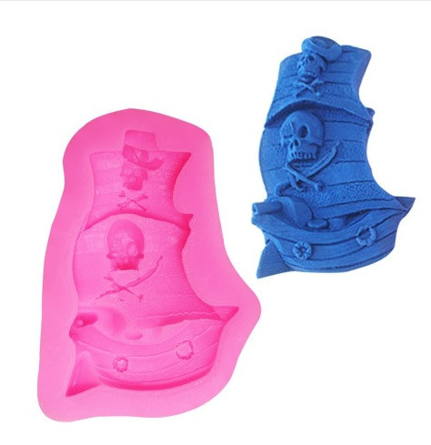 Молд кондитерский Корабль пиратский 80 на 58 мм розовый Киев - изображение 3