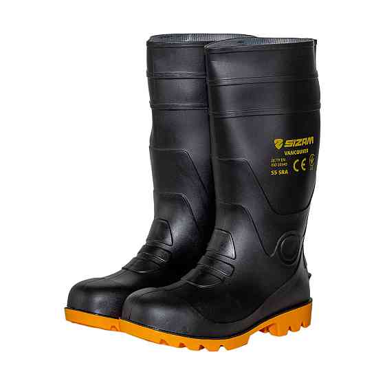 Sizam чоботи захисні робочі з ПВХ, розмір 43, Baltimore Black 36298 Рівне