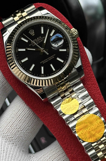 Швейцарський годинник Rolex Datejust Silver Gold Київ - фото 6