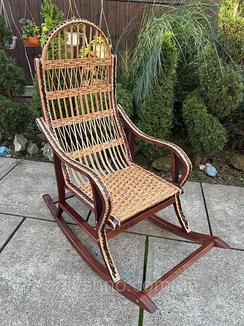 Кресло качалка сидяча из лозы и ротанга Киев - изображение 3