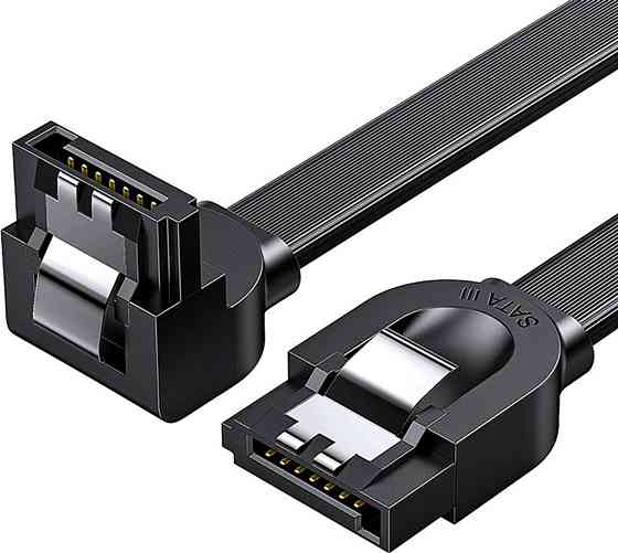 Кабель UGREEN US217 Angled SATA 3 Data Cable 0.5m (Black)(UGR-30797) UGR-30797 Одесса