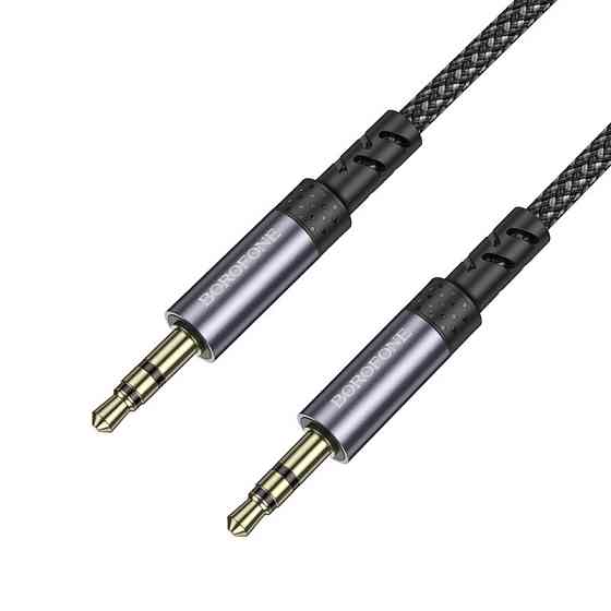 Аудио кабель BOROFONE BL24 Graceful audio cable AUX Metal Grey Одеса