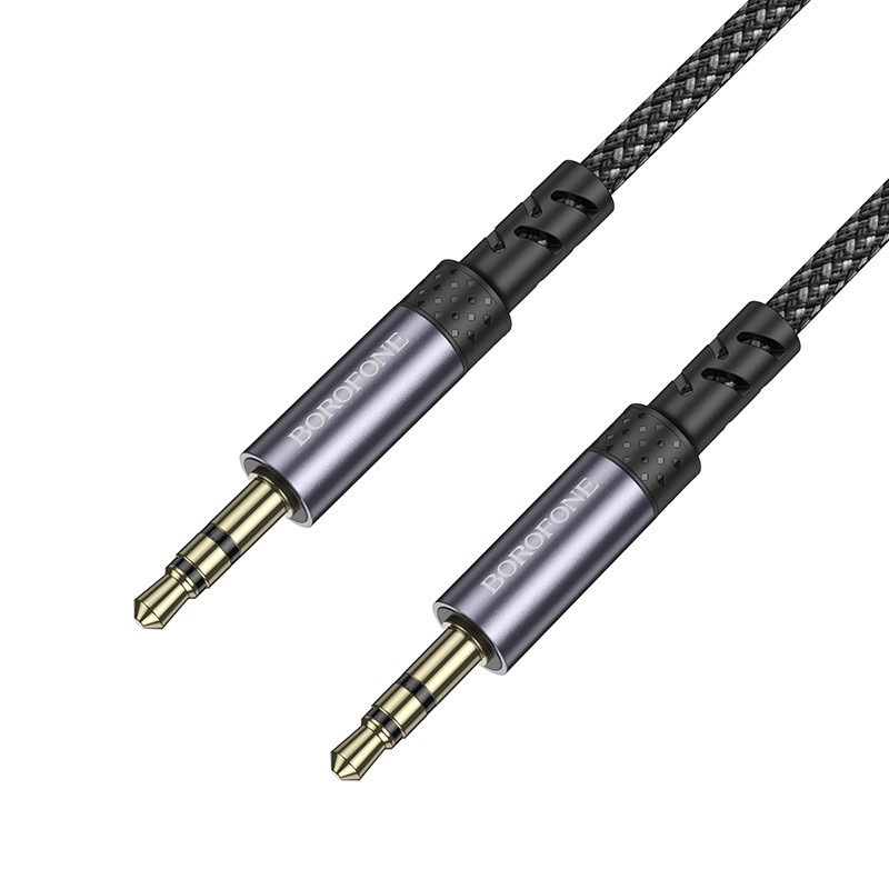 Аудио кабель BOROFONE BL24 Graceful audio cable AUX Metal Grey Одеса - фото 1