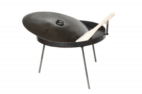 Туристическая сковорода с бортиком 30 мм, крышкой и чехлом, диаметр 400 мм, толщина 4 мм СИЛА Харьков - изображение 1