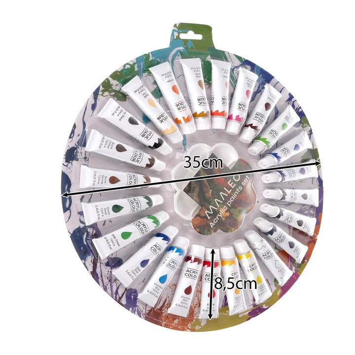 Художественный набор акриловых красок 12 мл 24 цвета Maaleo (24725) Нововолынск - изображение 5