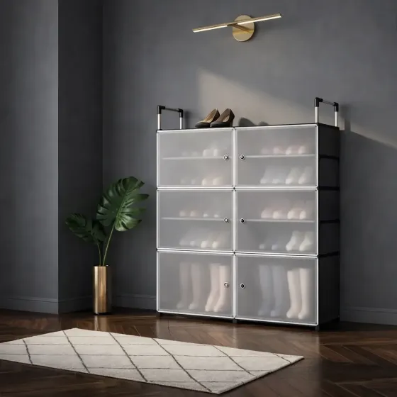 Шкаф для обуви / Закрытый стеллаж / Органайзер для одежды MPXG06S 110 х 81 x 29 см Коломия