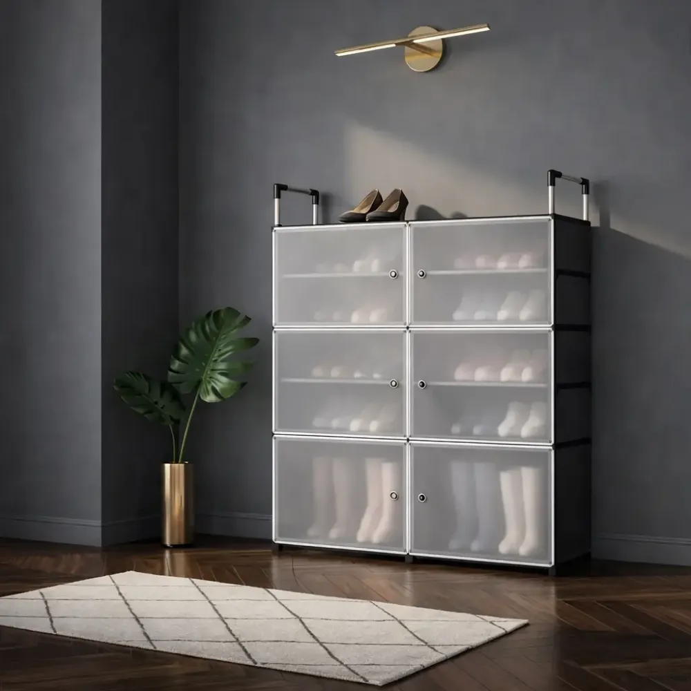 Шкаф для обуви / Закрытый стеллаж / Органайзер для одежды MPXG06S 110 х 81 x 29 см Коломия - фото 3