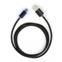 Дата кабель USB 2.0 AM to USB-C 1.0m LED black Vinga (VCPDCTCLED1BK) Киев - изображение 1