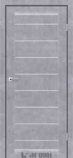 Двери межкомнатные Даруми Леона бетон серый стекло сатин Киев