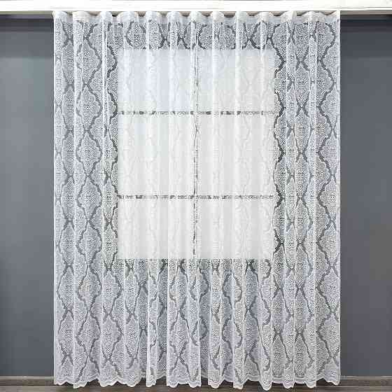 Короткий тюль VR-Textil 2088т Жакард Білий 300х200 см (42-1329) Київ