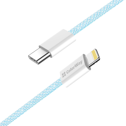 Кабель USB PD Type-C/Lightning ColorWay CW-CBPDCL061-BL 27W 1м синій Житомир