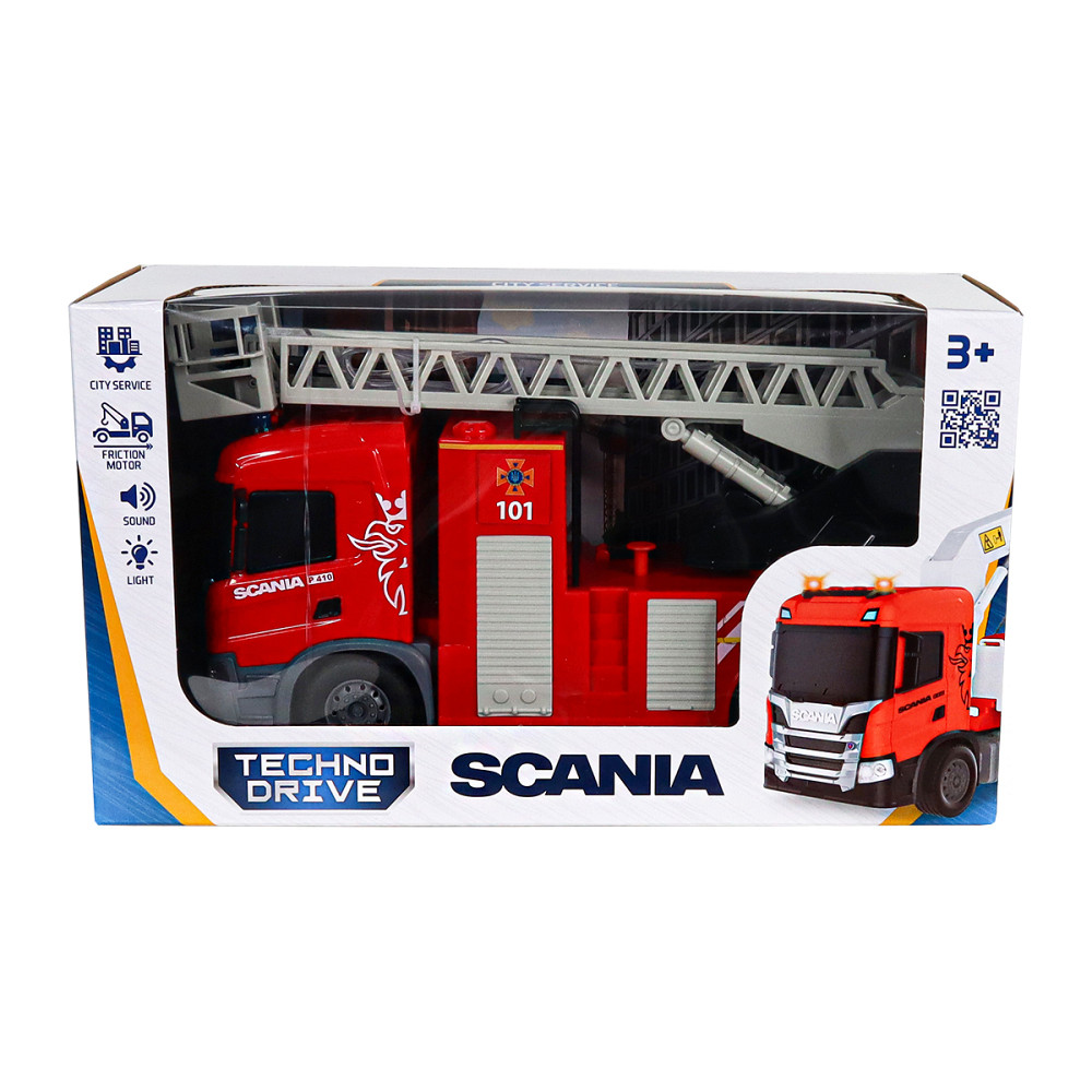 Автомодель серії Big Truck – Пожежна машина Scania (світло, звук, функ. води) Дніпро - фото 5
