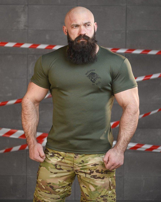 Тактична терморегулююча футболка SABUR hell олива ВТ6580 Одеса - фото 2