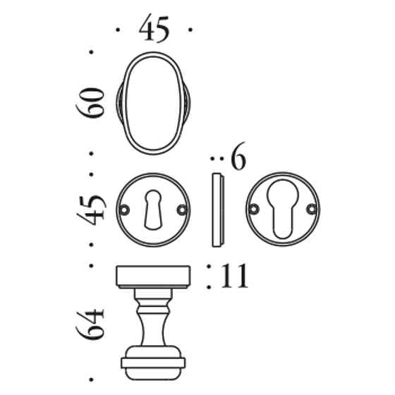 Ручка Кноб Colombo Accademia KAC15RY-AG серебро Киев