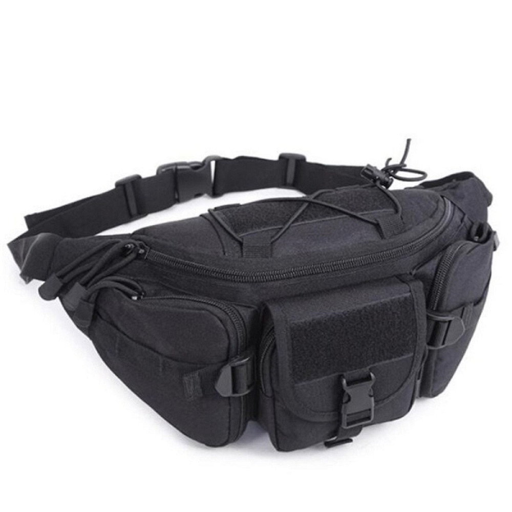 Сумка тактична поясна чорна Київ - фото 1