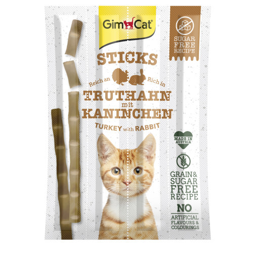 Ласощі GimCat м’ясні палички для котів з індичкою та кроликом 4 шт Київ - фото 1