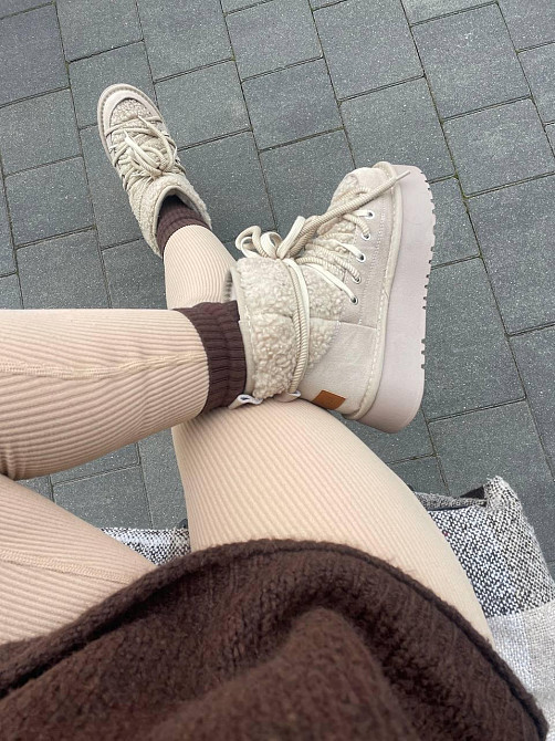 Hengji Угги жіночі HENGJI T39-3 бежеві (зима, замша натуральна) (5677) 36 Коломыя - изображение 3