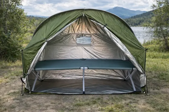 Комплект палатка 200х80х145см + раскладушка 190х70х62см для туризма, походов и рыбалки Коломыя