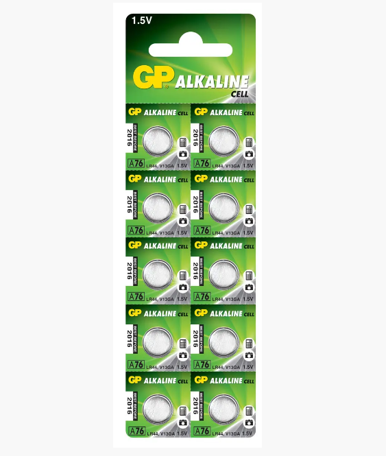Батарейка таблетка GP Alkaline 76 1.5V LR44 лужна блістер 10 шт Рівне - фото 1
