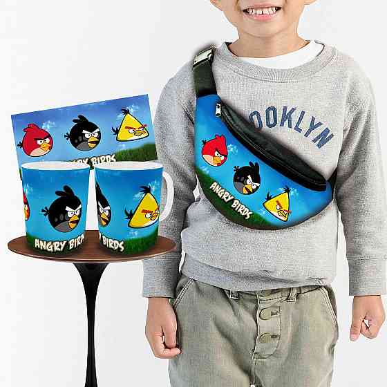 Дитячий набір Angry Birds сумка-бананка + керамічна кружка з принтом (5740) Київ