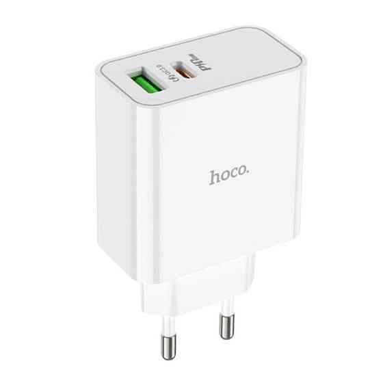 Мережевий зарядний пристрій HOCO C113A Awesome PD65W dual port(1A1C) charger White Київ