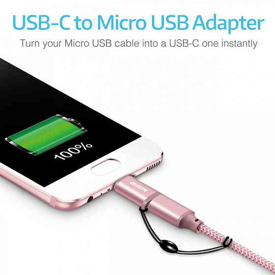 Переходник Micro USB к USB-C ESR (Розовый) Николаев