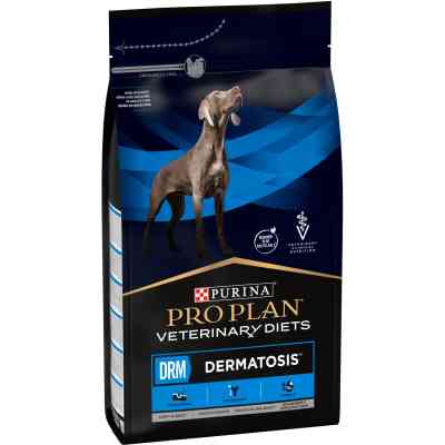 Сухой корм для собак Purina Pro Plan Veterinary Diets DRM Dermatosis Для поддержания функции кожи при дерматозах и чрезмерном выпадении шерсти 3 кг (7 Винница