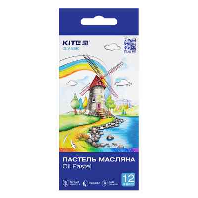 Пастель Kite масляная, 12 цветов Kite Classic (K-071) Винница