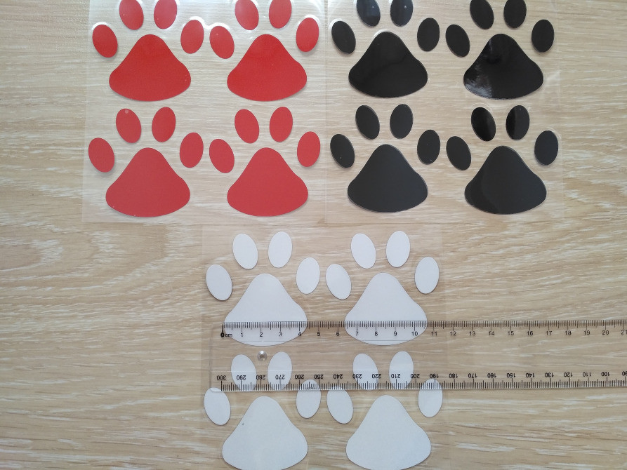 Наклейка на авто Сліди Білі світловідбиваючі Київ - фото 4