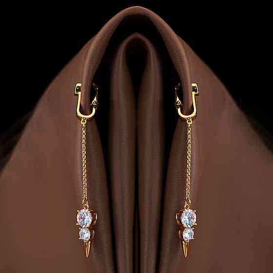 Прикраси для клітора та статевих губ UPKO Non-pierced Jewelry Snowman з гірським кришталем, золотисті Sex Aura Київ