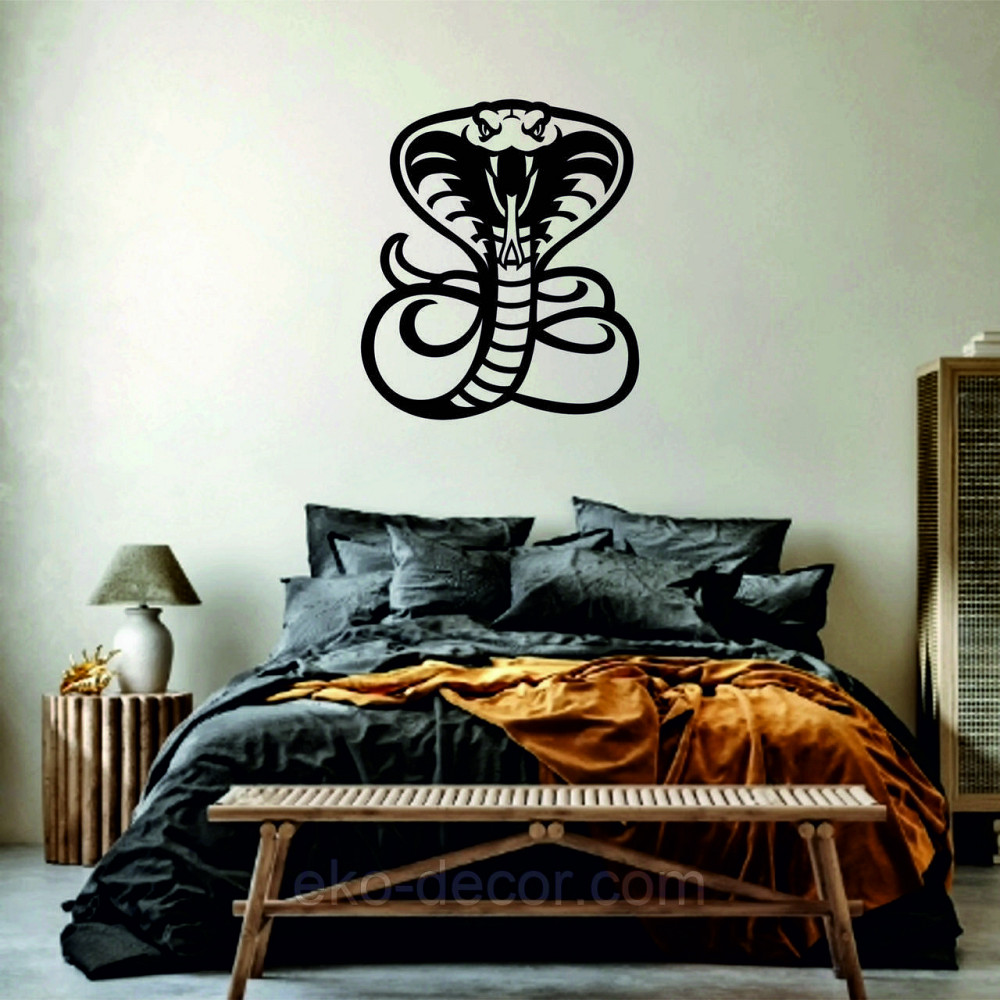 Декоративне настінне Панно  «Кобра» , Декор на стіну 110*95 см, Чорний Київ - фото 4