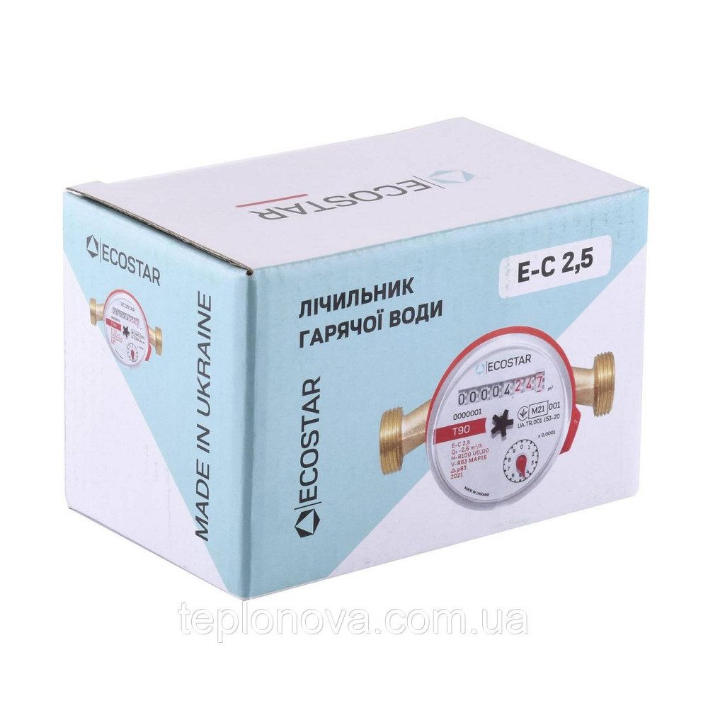 Счетчик горячей воды ECOSTAR DN15 1/2″ L110 E-C 2,5 Черновцы - изображение 3