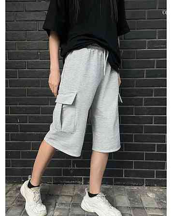 Женские повседневные оверсайз шорты карго-бермуды двунитка Одесса